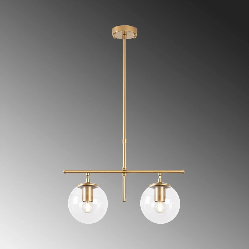 Candeeiro de Teto Roe – Dourado Brilhante – 52 x 15 x 36-76 cm