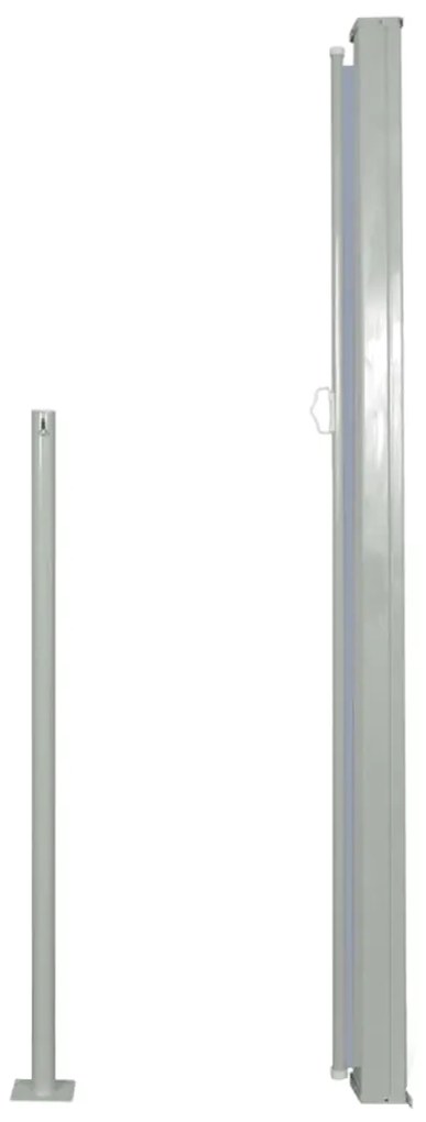 Toldo lateral retrátil para pátio 160x300 cm cinzento