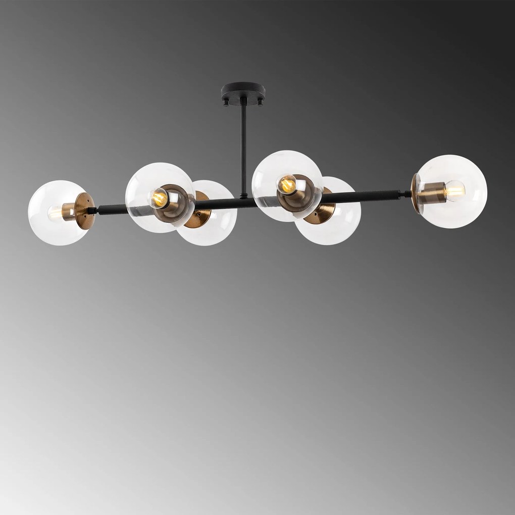 Candeeiro de Teto Fazli – Preto Antigo – 110 x 40 x 35 cm