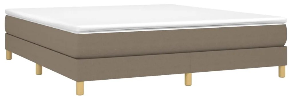 Cama sem colchão 180x200 cm tecido castanho-acinzentado