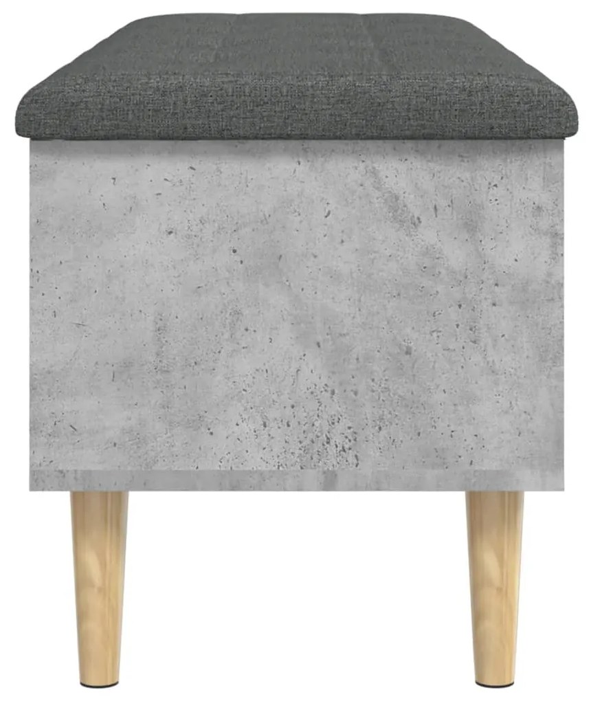 Banco de arrumação 102x42x46 cm derivados madeira cinza cimento