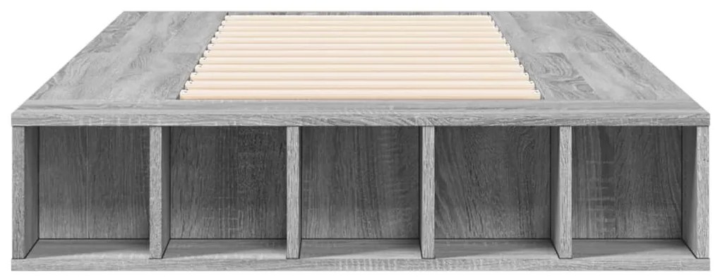 Estrutura cama 100x200 cm derivados de madeira cinzento sonoma