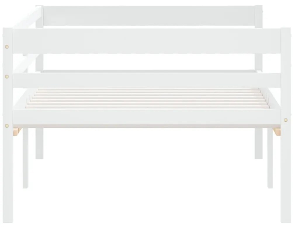 Estrutura de cama em pinho maciço 90x200 cm branco