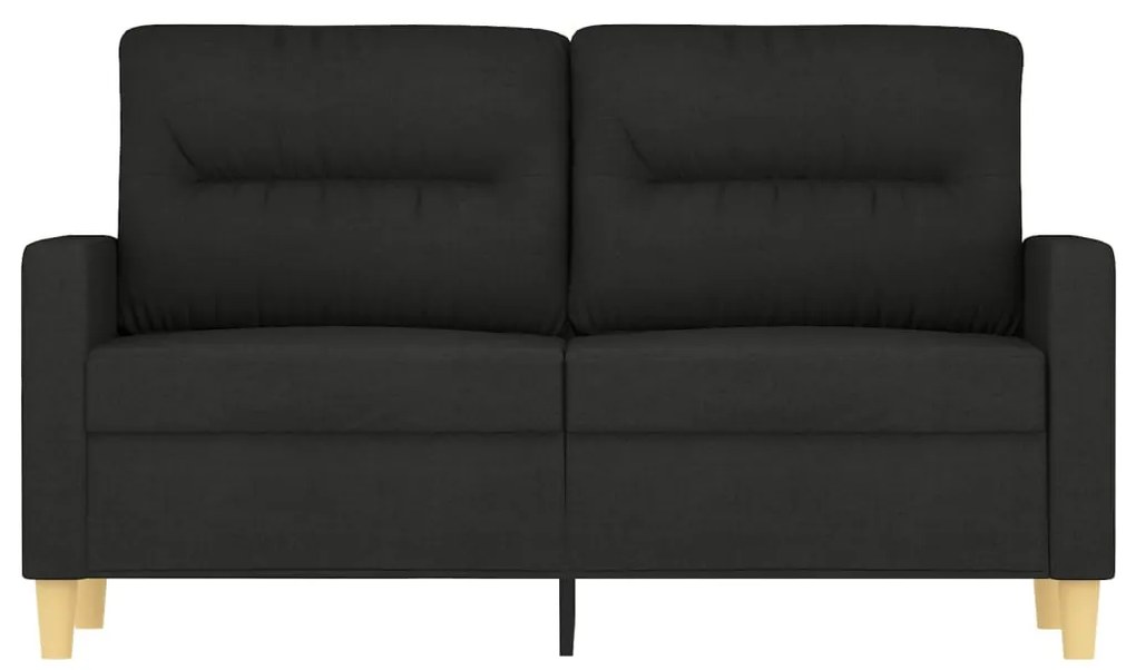Sofá de 2 lugares tecido 120 cm preto