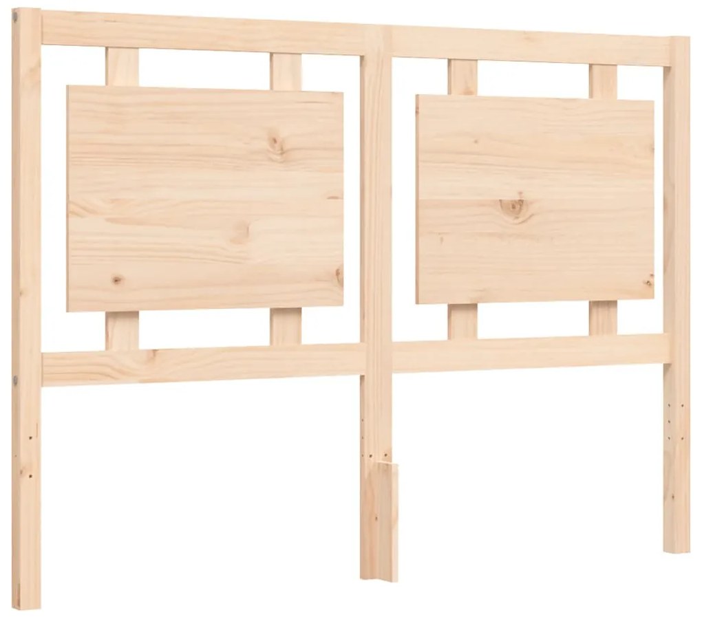 Estrutura de cama com cabeceira 140x200 cm madeira maciça