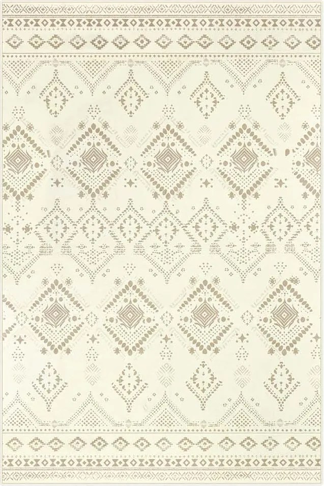 Tapete Boho 120 x 170 cm, felpudo, bege areia