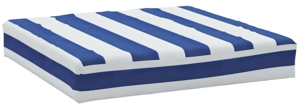 Almofadões p/ paletes 3 pcs tecido oxford riscas azul/branco
