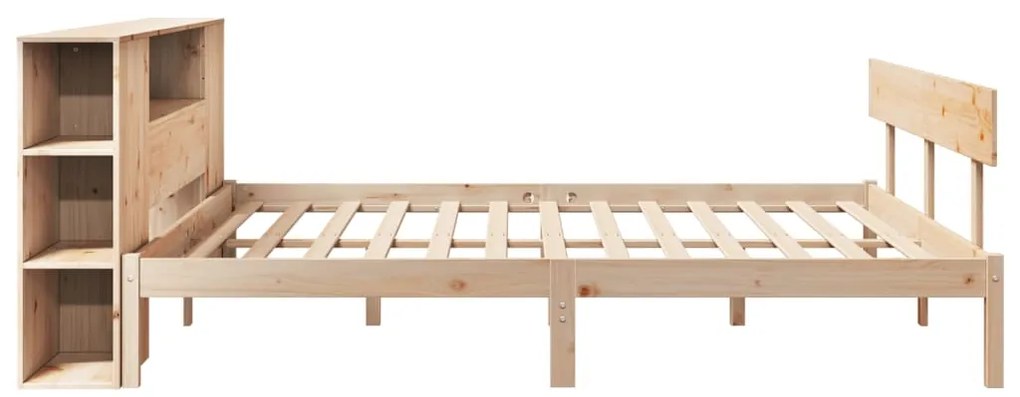 Cama com estante sem colchão 200x200 cm pinho maciço