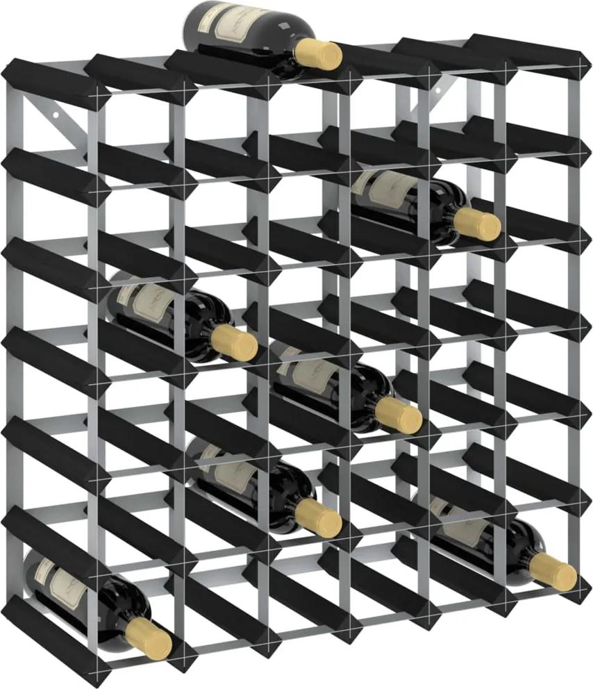 Garrafeira para 42 garrafas madeira de pinho maciça preto