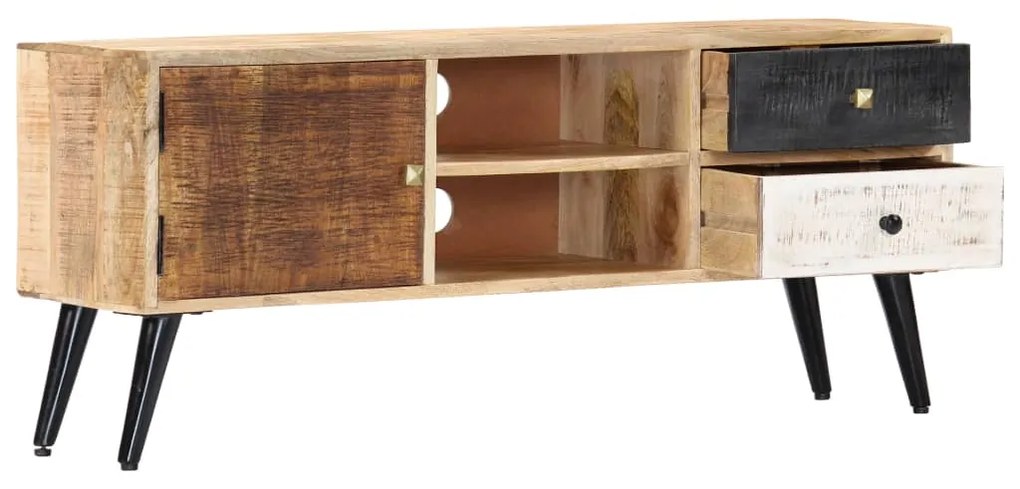 Móvel de TV 115x30x47 cm madeira de mangueira maciça
