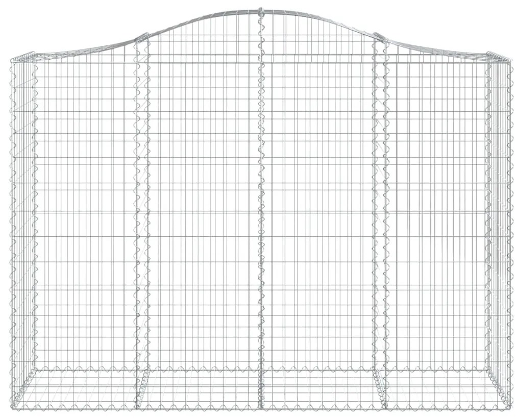 Cestos gabião arqueados 6pcs 200x50x140/160cm ferro galvanizado