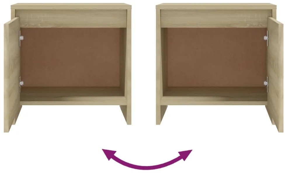 Mesa cabeceira 45x34x44,5cm derivados madeira carvalho sonoma