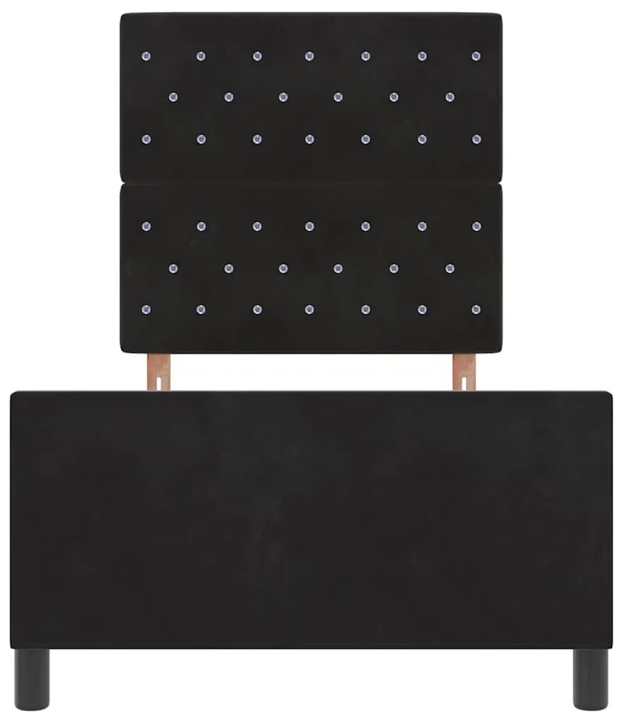 Cama vidaXL Preta 90x190 cm Veludo