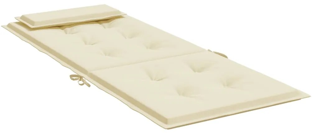 Almofadões p/ cadeira encosto alto 4pcs tecido oxford cor creme