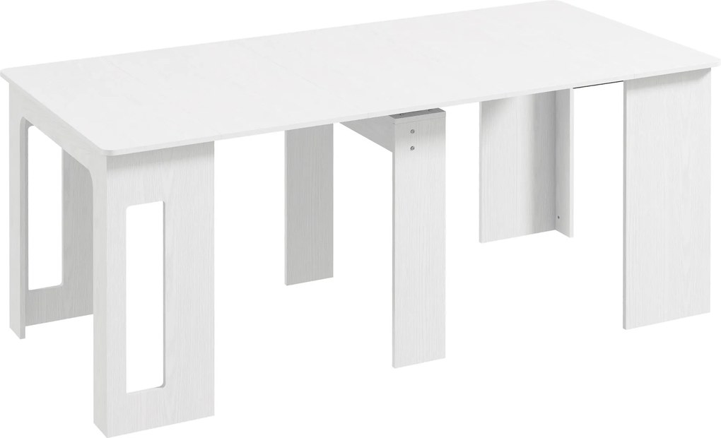 HOMCOM Mesa de jantar dobrável, mesa dobrável de cozinha extensível até 6 pessoas, para espaços pequenos, sala de jantar, branco | Aosom Portugal