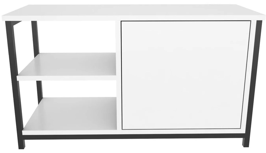 Móvel TV Muskegon – Preto e Branco – 89,6x35,3x50,8 cm