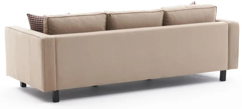 Sofá de 3 Lugares Kale – Creme – 222 cm x 83 cm x 91 cm