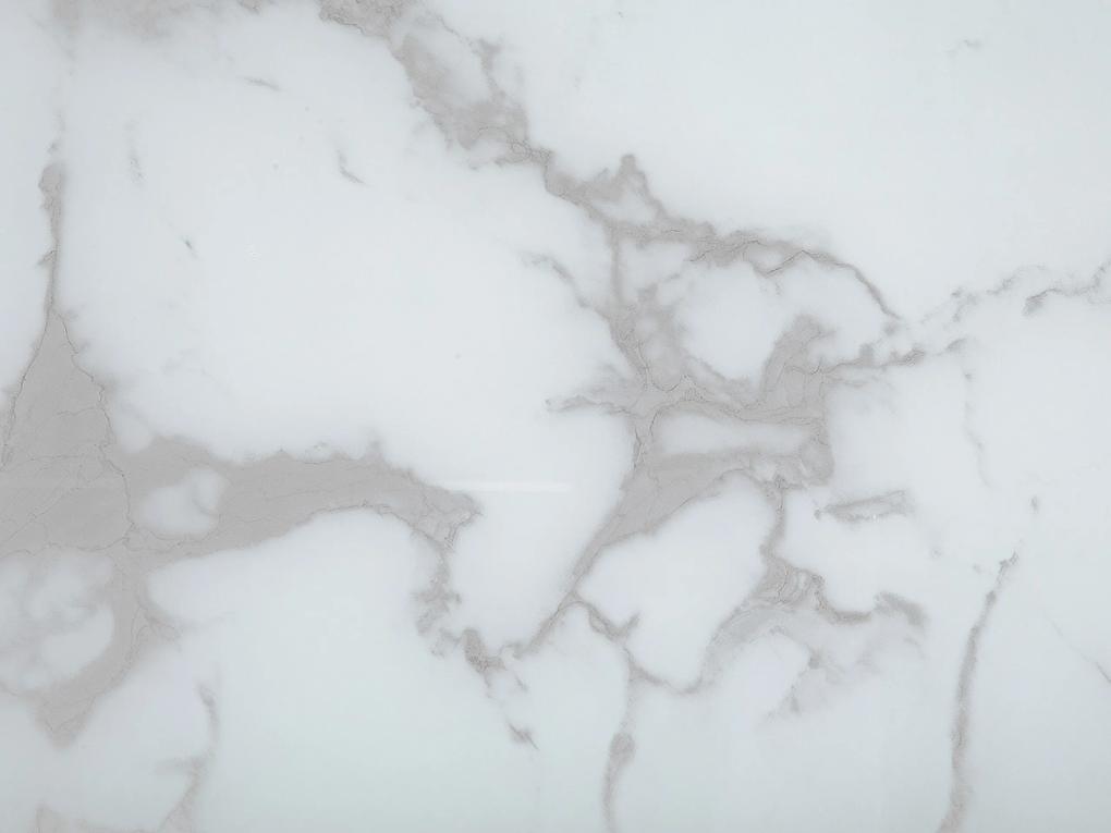 Mesa de centro efeito de mármore com prateado MERIDIAN II Beliani
