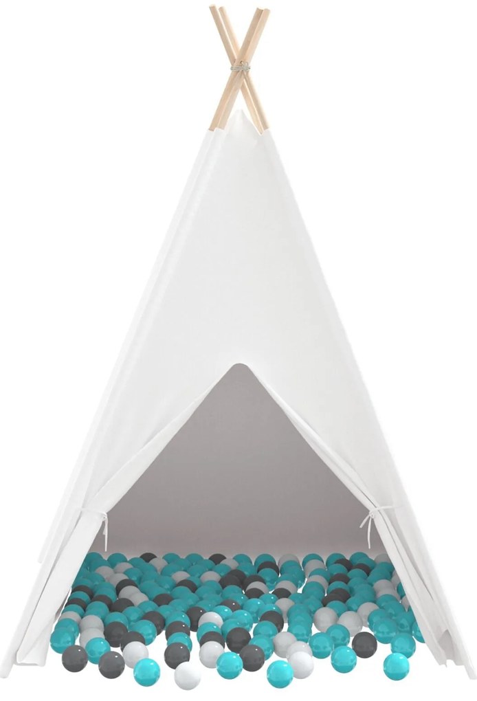 Tenda Teepee para Crianças com Bolsa em Pêssego e Bola de Brincar Bran