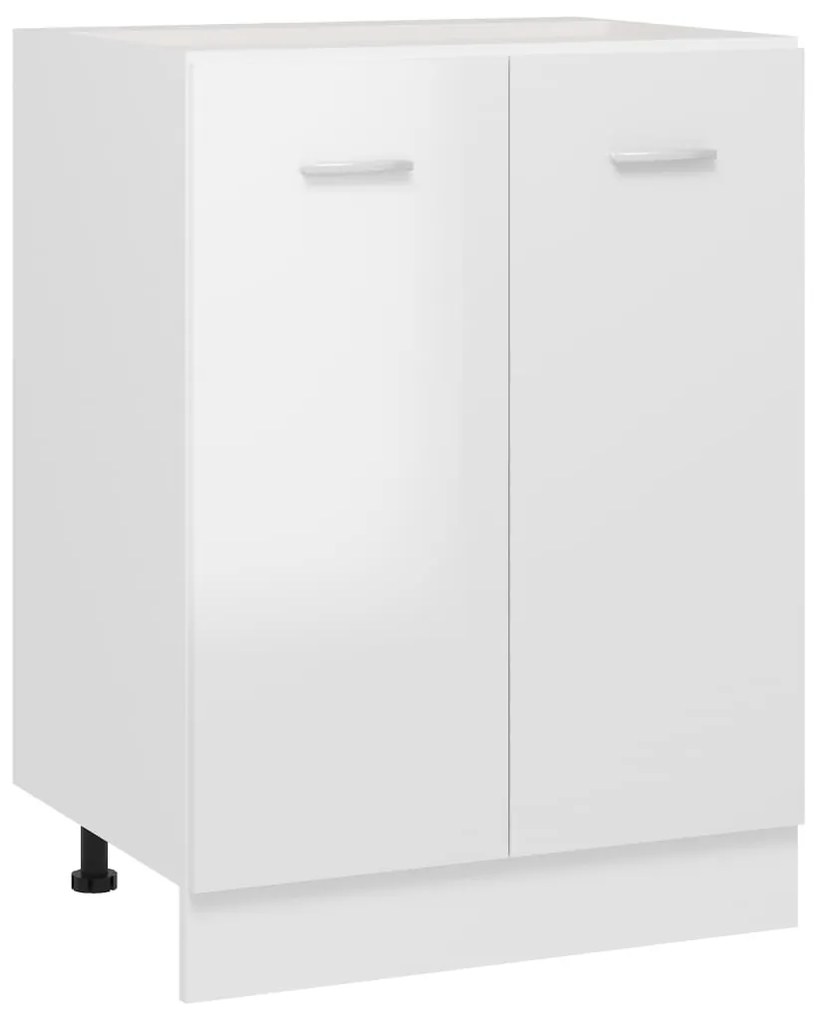 801193 vidaXL Armário inferior 60x46x81,5 cm contraplacado branco brilhante