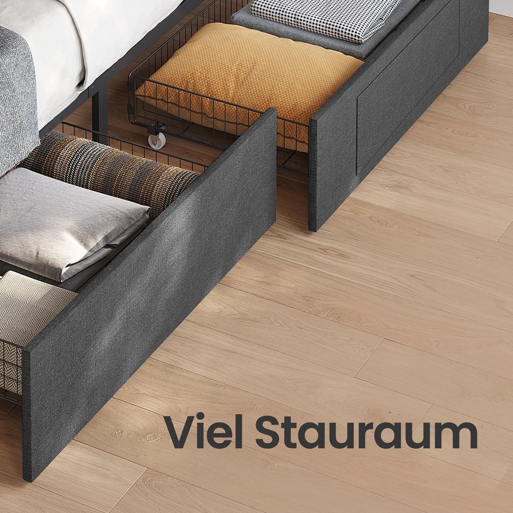 Estrutura de cama 90 x 200 cm (COLCHÃO NÃO INCLUIDO), com iluminação Led cinzenta