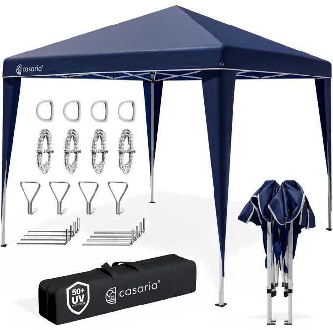 Tenda Popup dobrável Capri festas, eventos, feiras 3x3m com saco de transporte Azul escuro