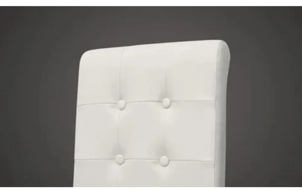 Cadeiras de jantar 2 pcs couro artificial branco