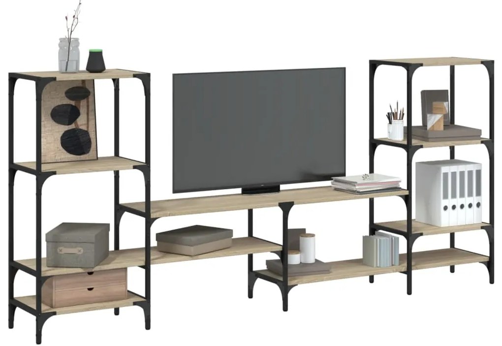 Armário TV 206,5x28,5x95cm derivados de madeira carvalho sonoma