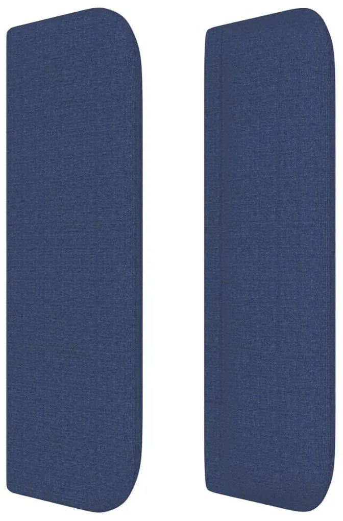 Cabeceira de cama c/ abas tecido 183x16x78/88 cm azul