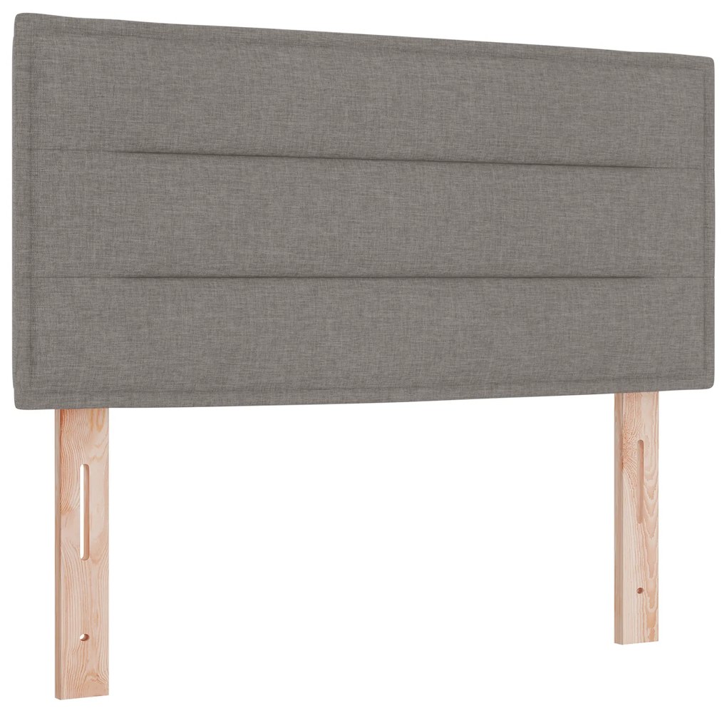 Camas Box Spring com Colchão Taupe 80x200 cm em Tecido