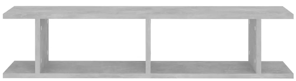 Estantes de parede 2 pcs 90x18x20cm contraplacado cinza cimento
