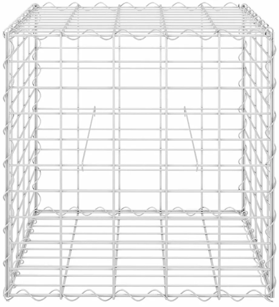 Canteiro elevado/cubo gabião 50x50x50 cm cm fio de aço