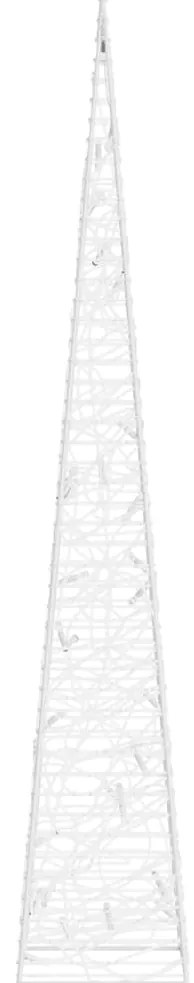 Cone de Iluminação Decorativo c/ LEDs - Acrílico - 60cm - Branco Frio