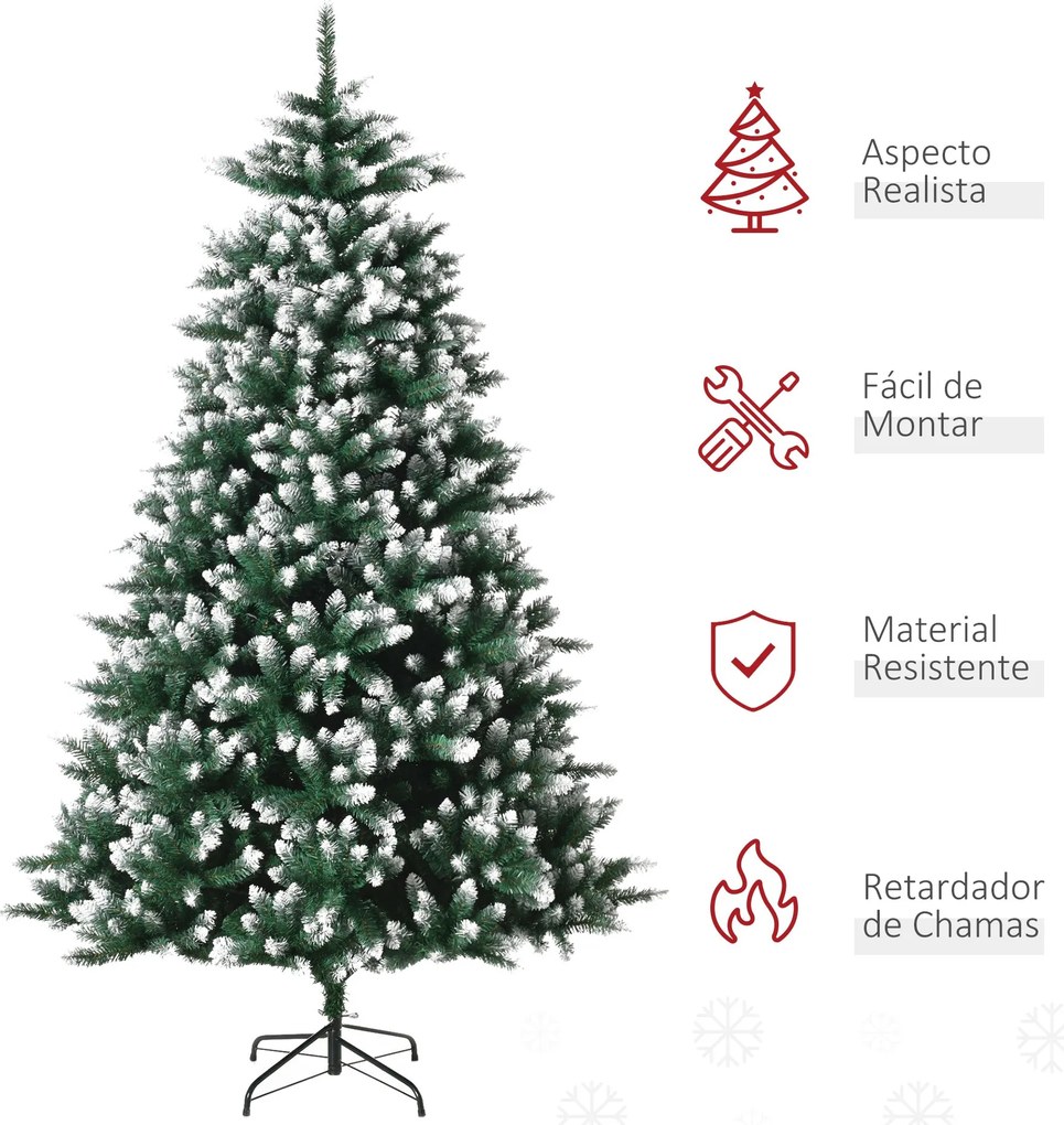 HOMCM Árvore de natal de 210 cm 2012ramos com Suporte Metálico Árvore