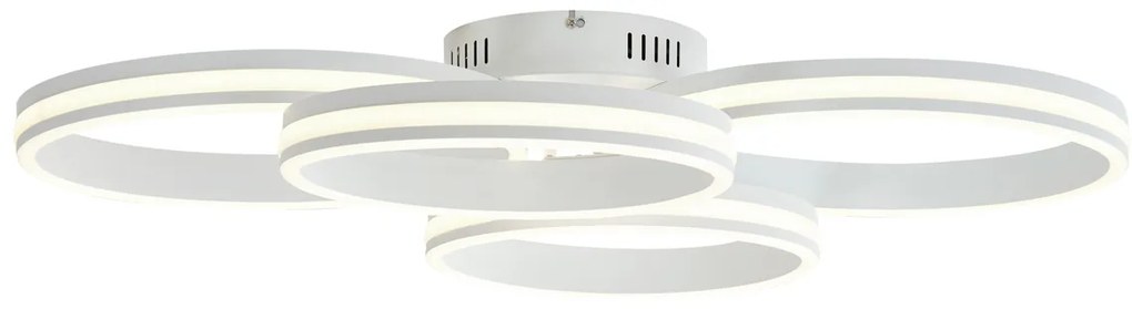 Plafon Branco Incl. LED Regulável em 3 Níveis 4-Luzes - Navara Design