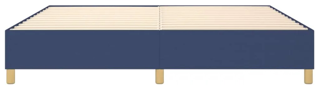 Estrutura de cama sem colchão 200x200 cm tecido azul