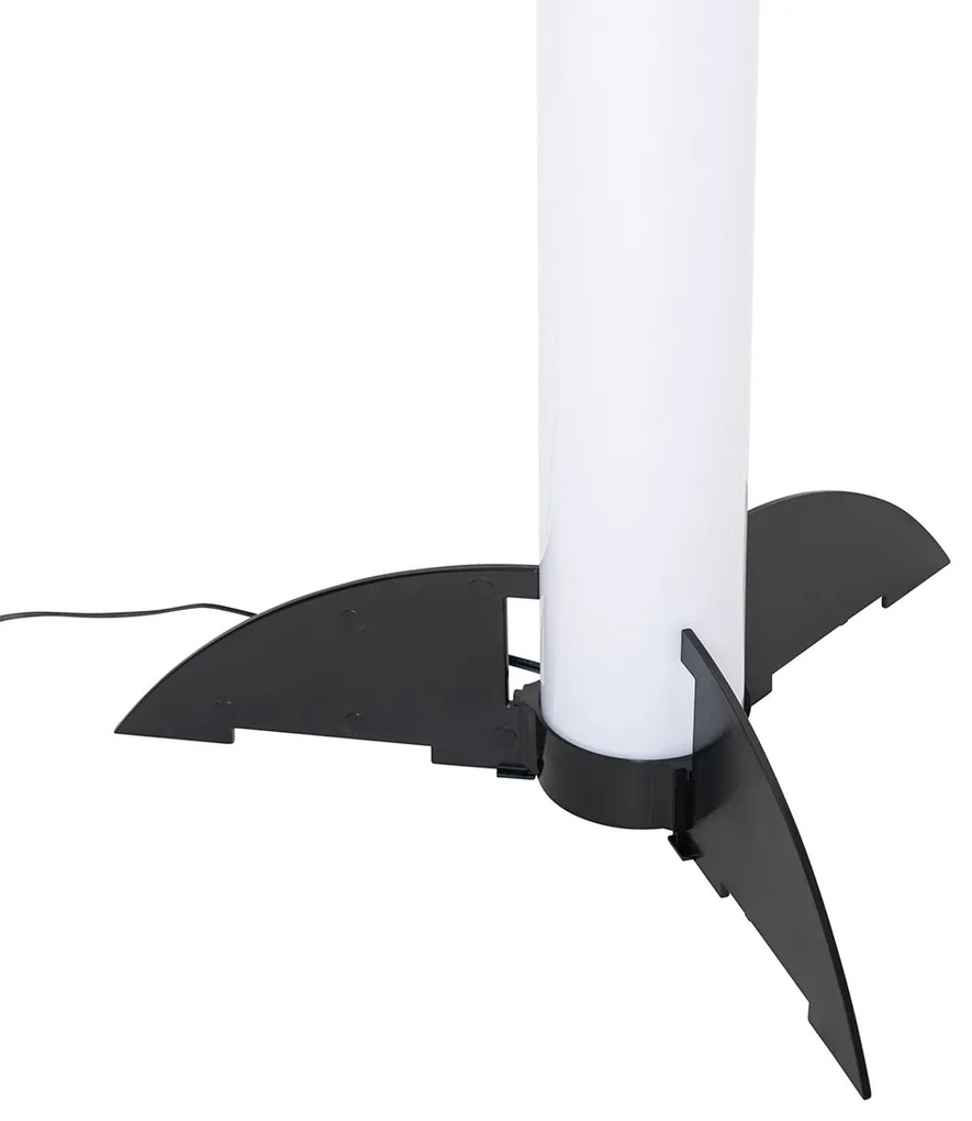 LED Candeeiro de pé preto regulável em Kelvin com comando remoto - Bomba Design