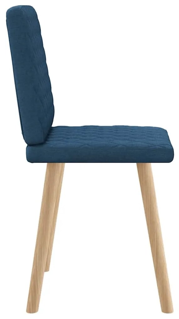 Cadeiras de jantar 2 pcs tecido azul