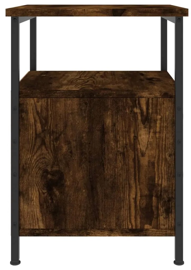 Mesas de cabeceira 2 pcs derivados de madeira carvalho fumado