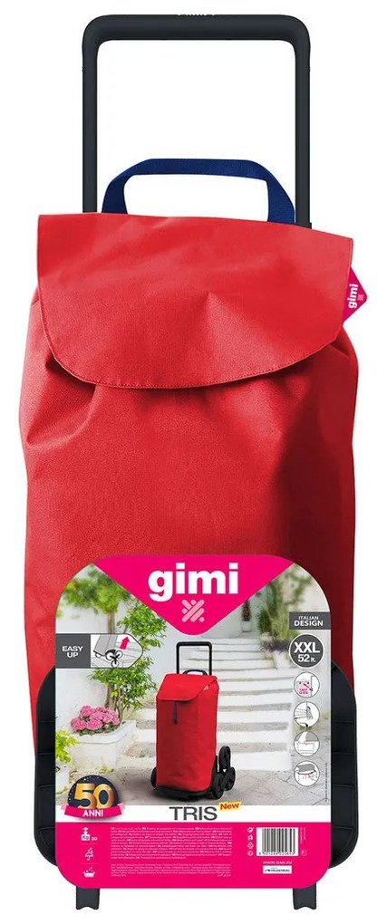 Carro de Compras Gimi Tris Urban Vermelho 52 L