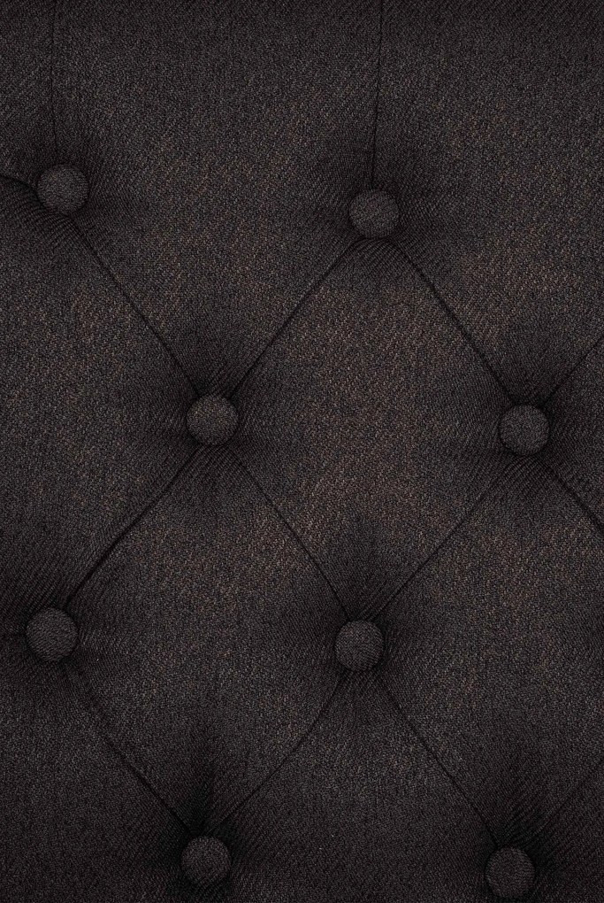 Conjunto de 2 cadeiras de sala de jantar Tecido preto