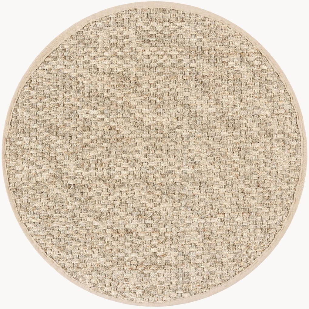 Tapete redondo de pelo curto em erva marinha Natural Fibers
