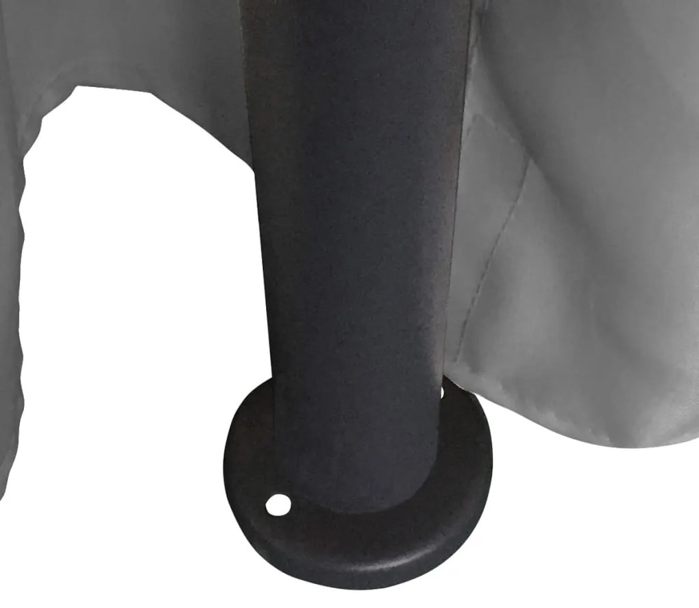 Gazebo com cortinas redondo 3,5x2,7 m antracite