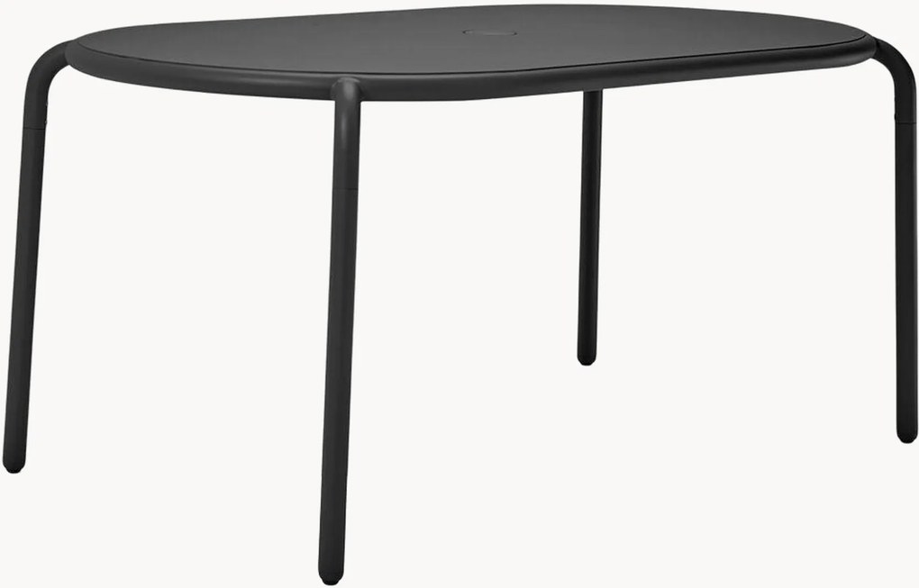 Mesa de jardim oval com orifício para guarda-sol Toní, vários tamanhos