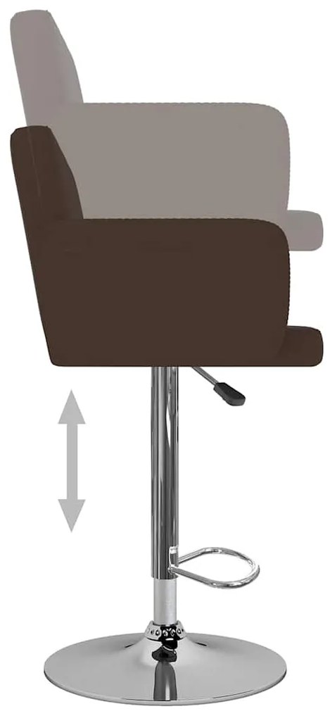 Bancos de bar 2 pcs couro artificial castanho