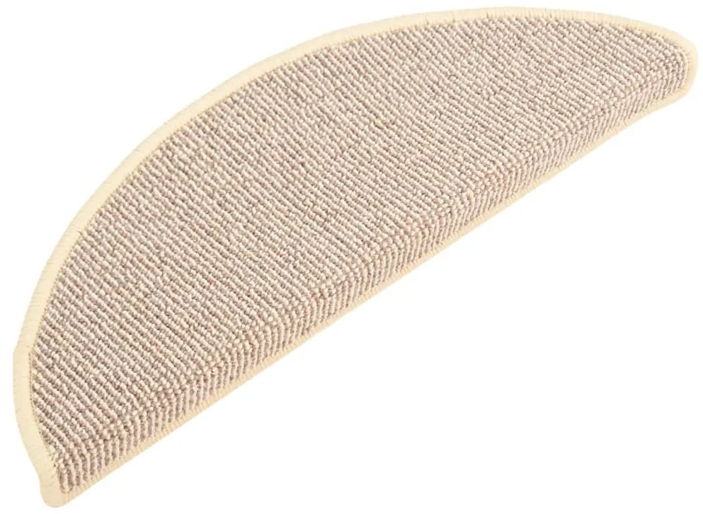 Tapete/carpete para degraus 15 pcs 65x21x4 cm branco e castanho