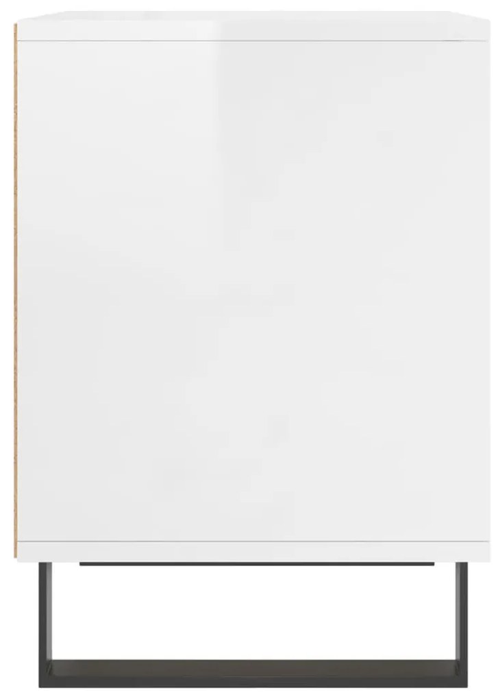 Mesa de cabeceira 2 pcs derivados de madeira branco brilhante