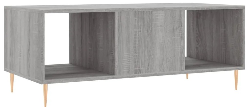 Mesa de centro 102x50x40cm derivados de madeira cinzento sonoma