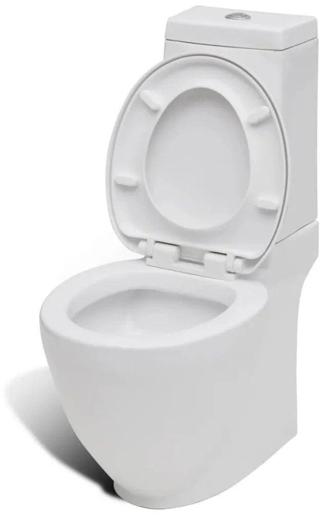 Conjunto com sanita e bidé cerâmica branca