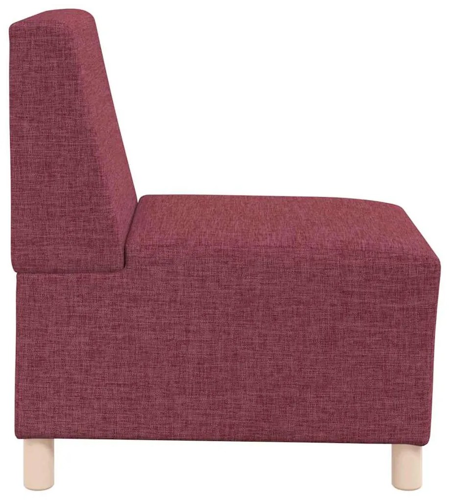 Cadeira de Sofá Cinza Claro 55 cm em Tecido 2 pcs Vermelho